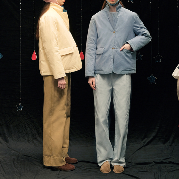 【2color】ルーズストライプカフパンツ Z00602