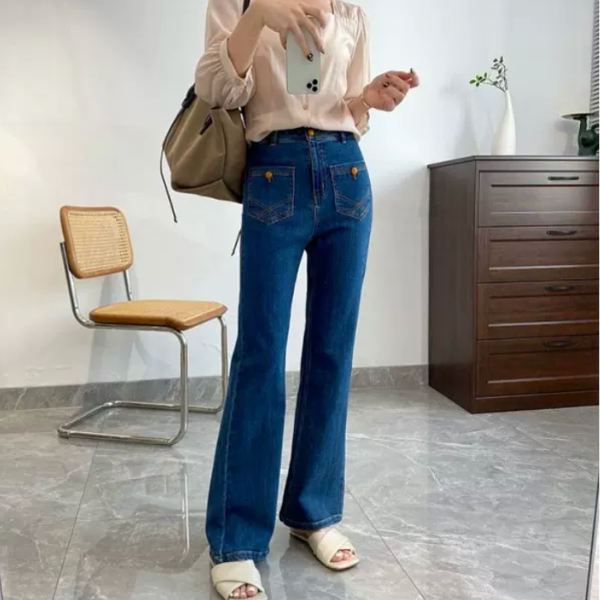 フロントボタンポケットデニム  AU-303