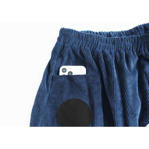 【3color】ドットコーデュロイハーレムパンツ X-352