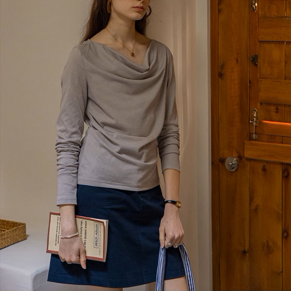 【3color】バックリボン&ツイストデザインシアーシャツ《Z00868》