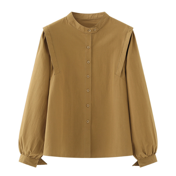 【2color】オーバーショルダーシャツ X-007