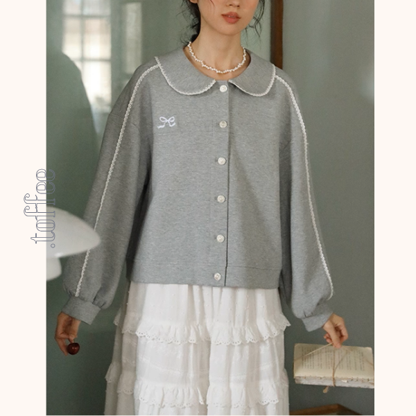 白昼夢のレースステッチカーディガン《Z01143》