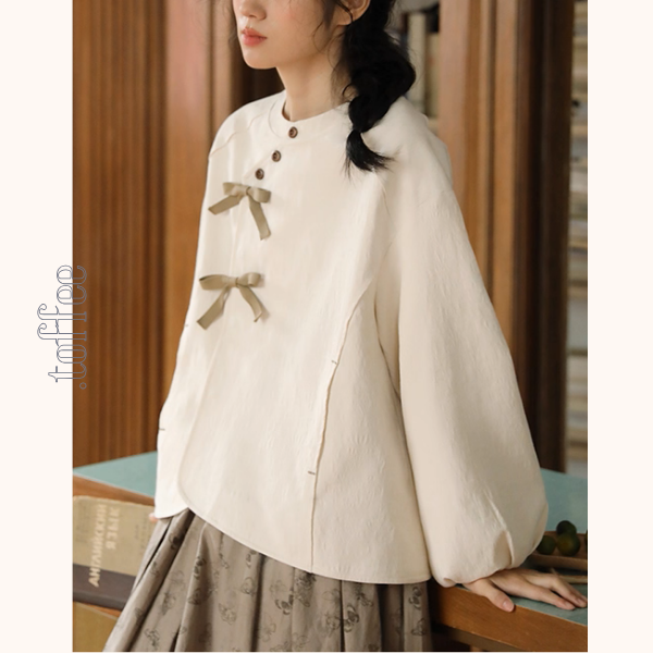 小さなリボンの詩的トップス《Z01139》