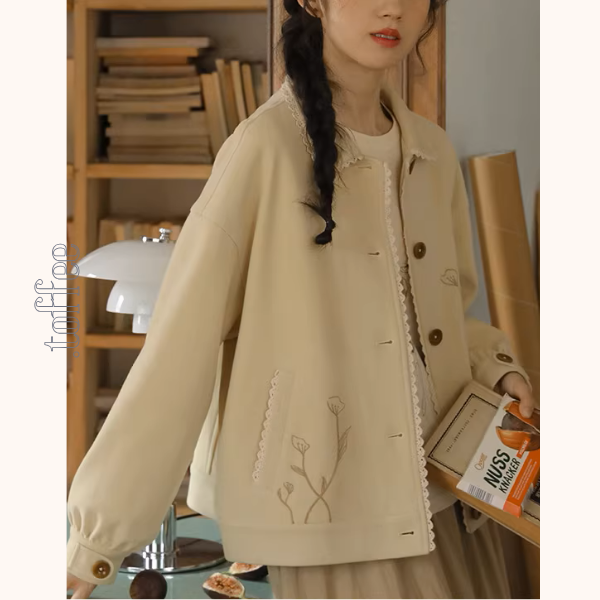 野に咲く花をまとって—刺繍レースカーディガン《Z01144》