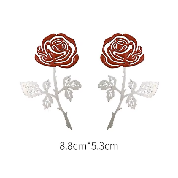 ローズモチーフメタルピアス《Z01036》