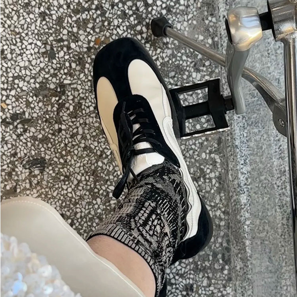 バイカラーフラットスニーカー Z00445