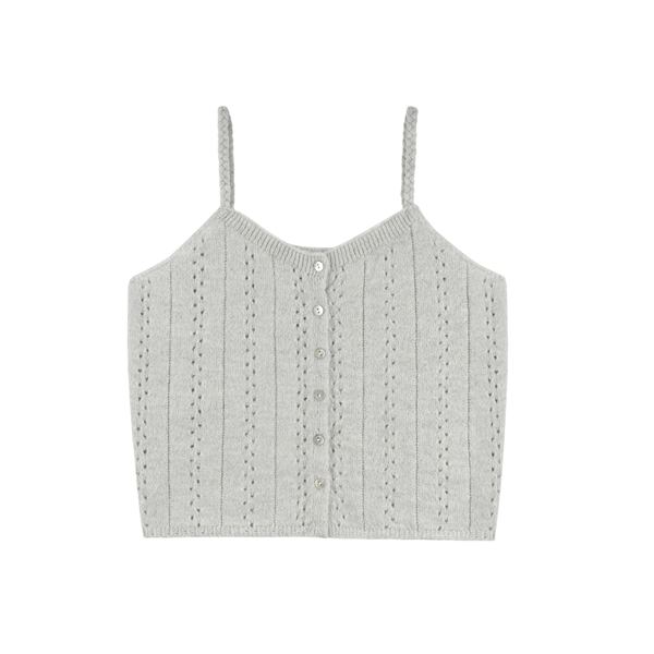 ツイストショルダーストラップメッシュキャミソール《Z00827》