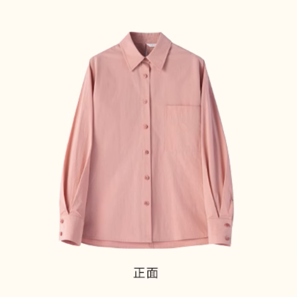 【3color】POLOカラーオーバーサイズ純綿シャツ《Z00883》