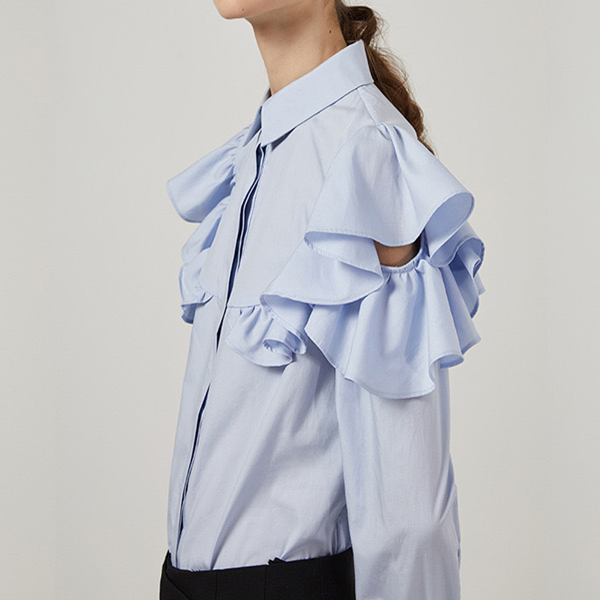 フリルショルダーシャツ Z00460