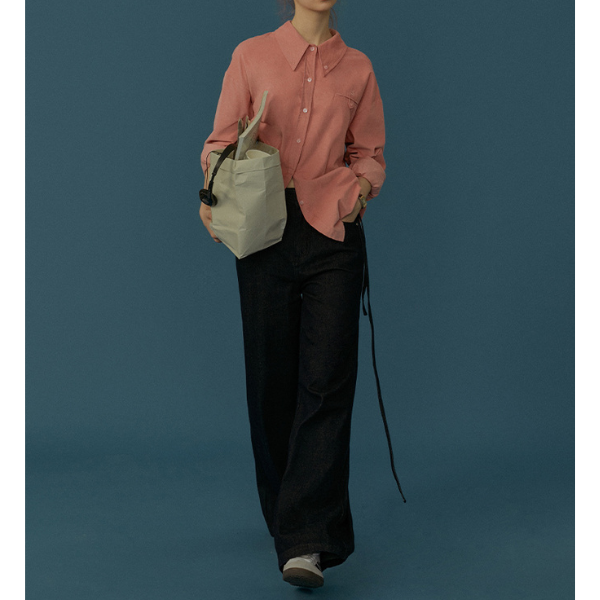 バックデザインローズピンクシャツ Z00067