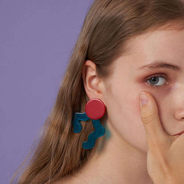 【3color】【2pattern】アーティスティックリボンモチーフイヤーアクセサリー 《Z00799》