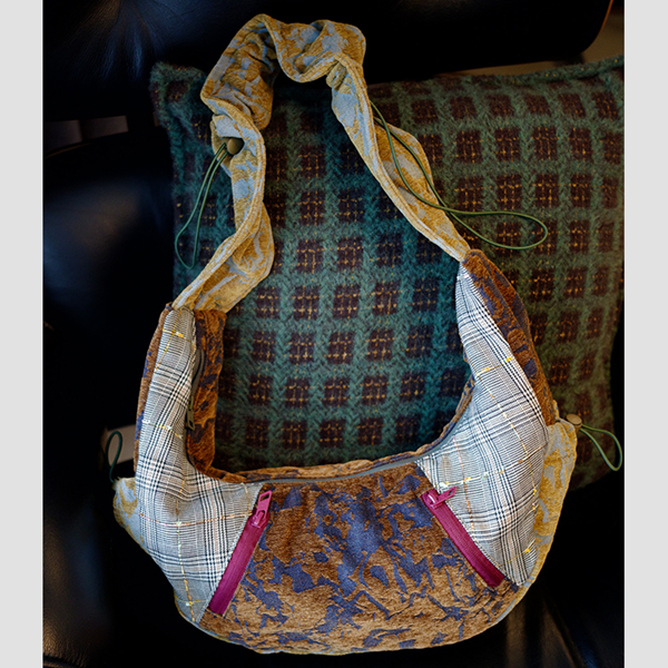 サイドチェックマルチカラーショルダーバッグ Z00489