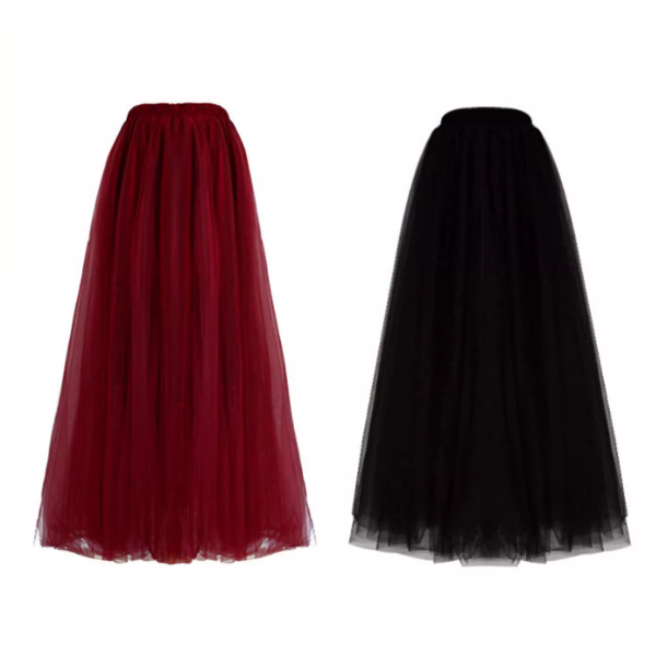 【2color】メッシュフェアリーロングスカート Z00189
