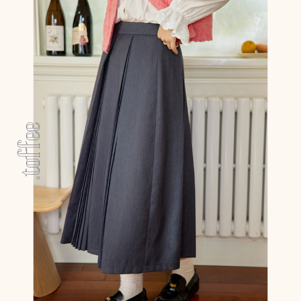 2タイププリーツミモレ丈スカート Z00564