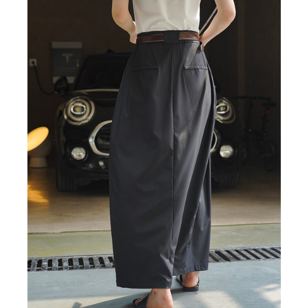 ハイウエストドレープロングスカート Z00196