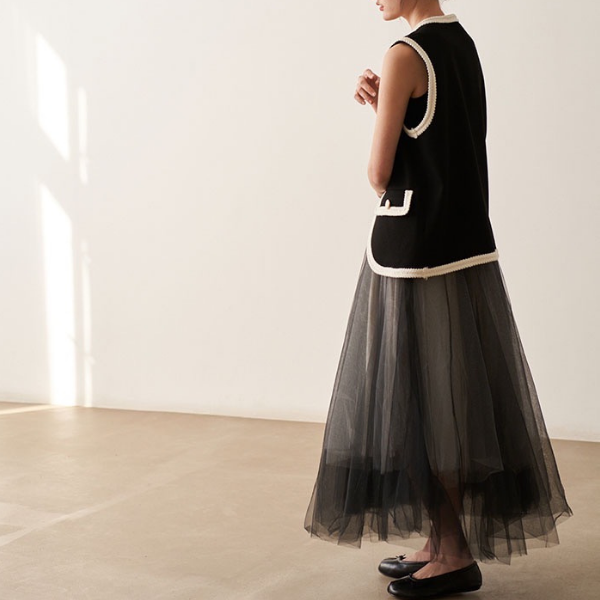 チュールレーススカート X-088