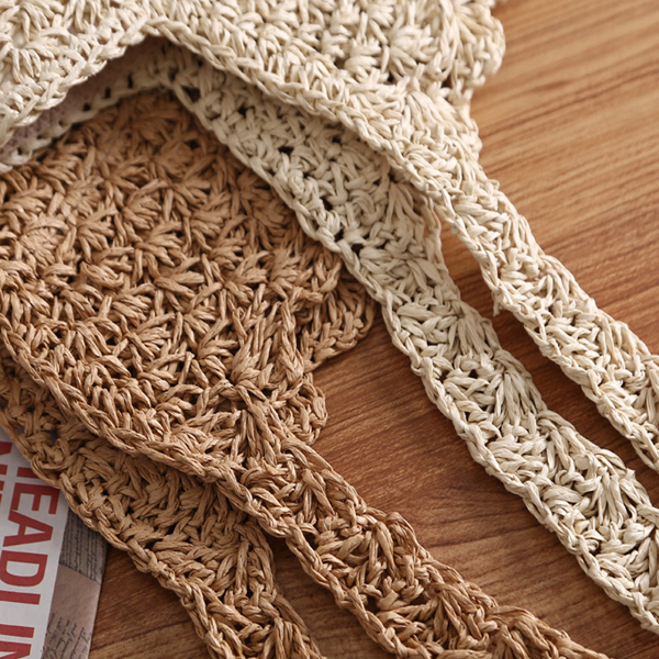 【3color】ストラップ付ストローハット Z00356