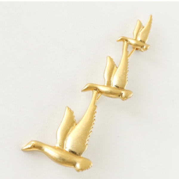渡り鳥ブローチ X-168