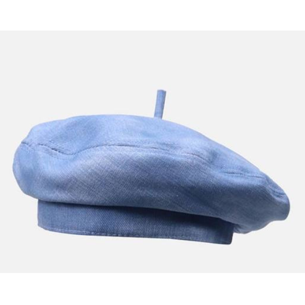 【2color】レトロスタイルデニムカラーベレー帽 AU-035