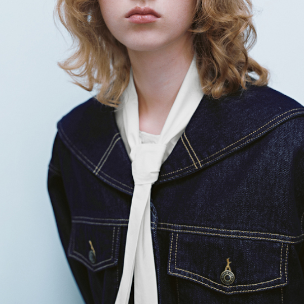 セーラーカラーデニムジャケット Z00278