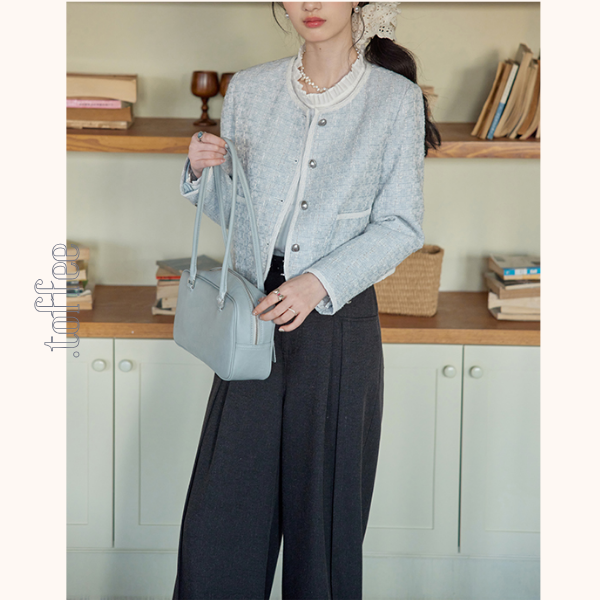 ハイウエストクロップド丈ワイドパンツ  《Z00763》