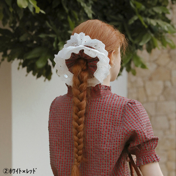 【3pattern】大きなフリルのヘアアクセサリー《Z00820》