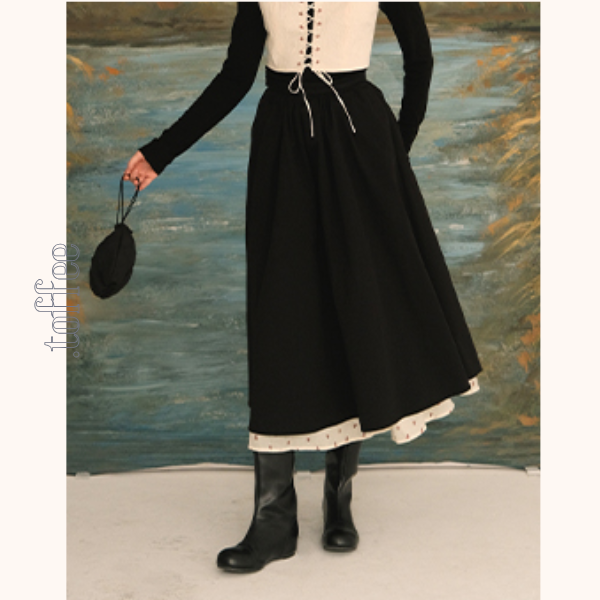 レイヤード花柄フレアスカート  《Z00705》