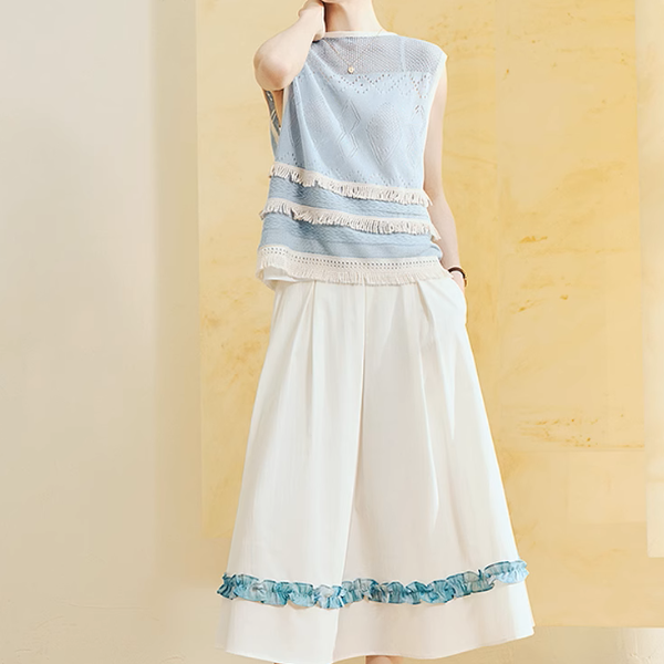 タッセル装飾ノースリーブトップ《Z00965》