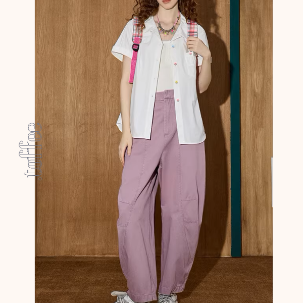 ハイウエストカジュアルワイドパンツ《Z01017》