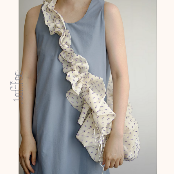 ドローストリング付きギャザーショルダーバッグ《Z00936》