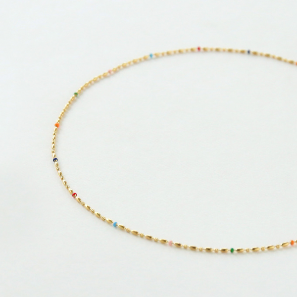 エナメルカラーゴールドネックレス X-167