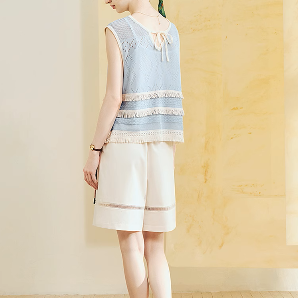 タッセル装飾ノースリーブトップ《Z00965》