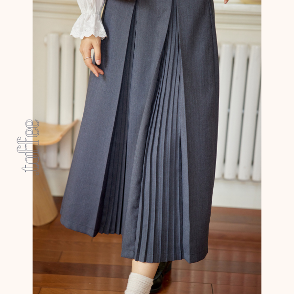 2タイププリーツミモレ丈スカート Z00564
