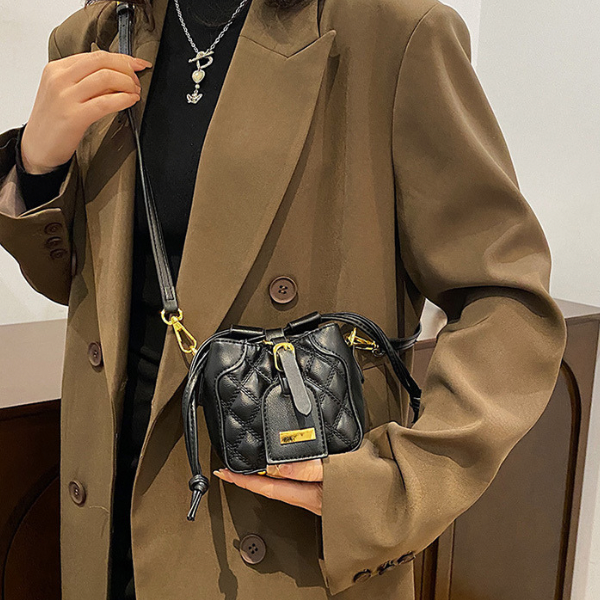 【2pattern】【3color】ショルダー バケットバッグ X-410