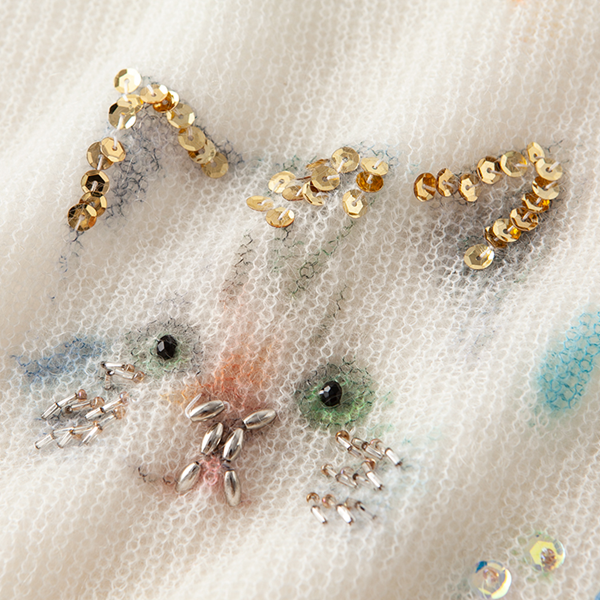 ビジュー&キャットニットプルオーバー Z00595