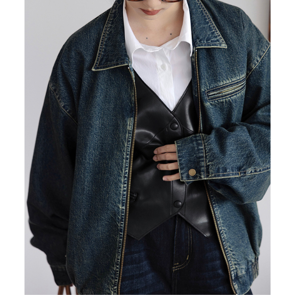ウォッシュデニムジップジャケット Z00160