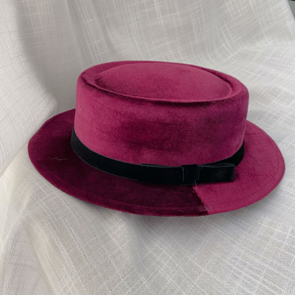 【6color】リボン付きフラットハット Z00060