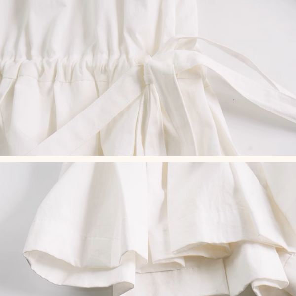 リボンドローストリングシャツワンピース《Z01010》