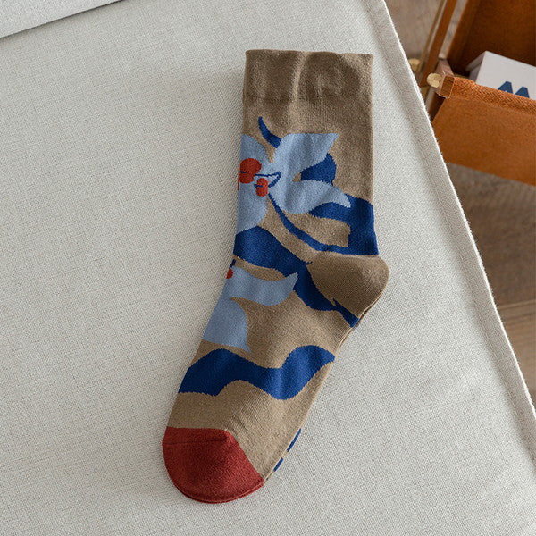 フラワー刺繍ソックス3点セット Z00315