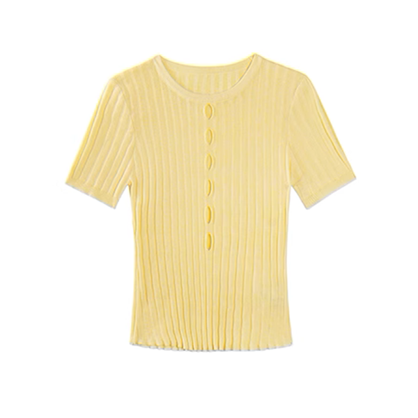 【2color】カットアウトスリムニットトップ《Z01009》