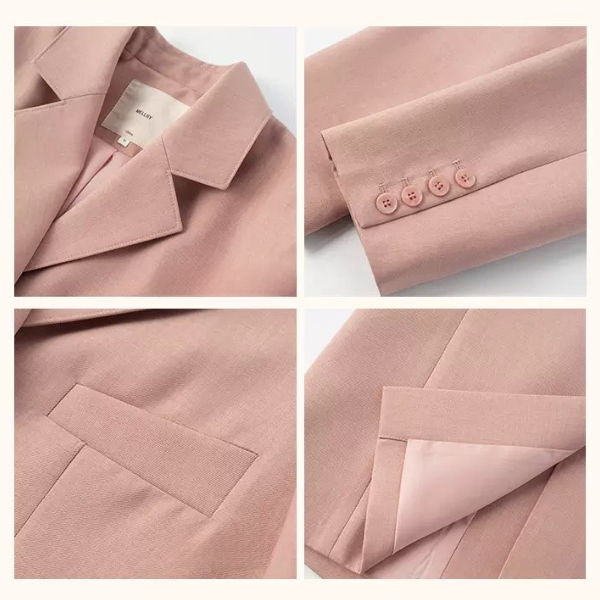 パウダーピンクベーシックジャケット X-049