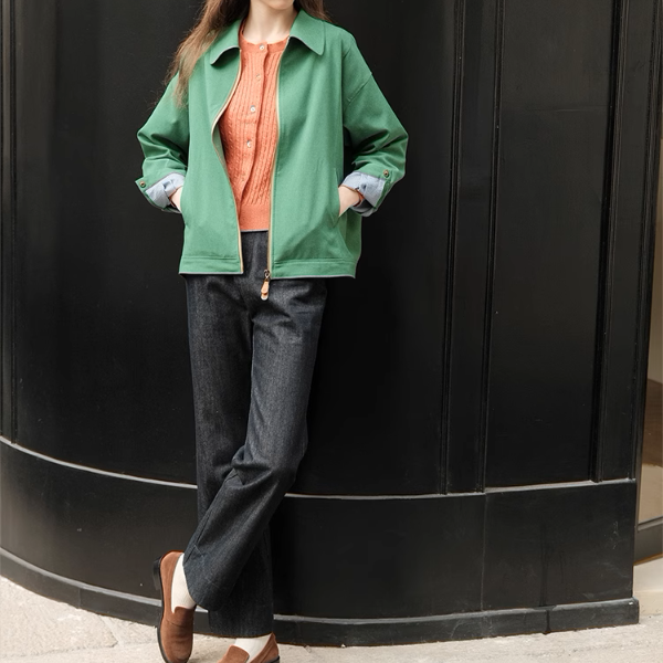 ショート丈グリーンジャケット《Z00874》