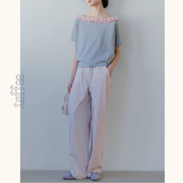 ミルクローズのカジュアルワイドパンツ《Z01076》