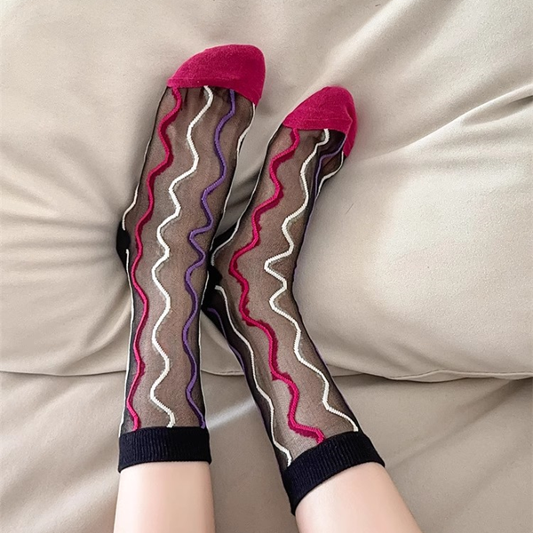 シースルーブラックソックス3足セット Z00392