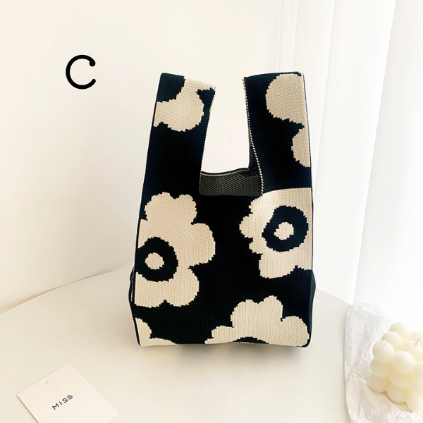 【8color】スモールニットバケットバッグ Z00012