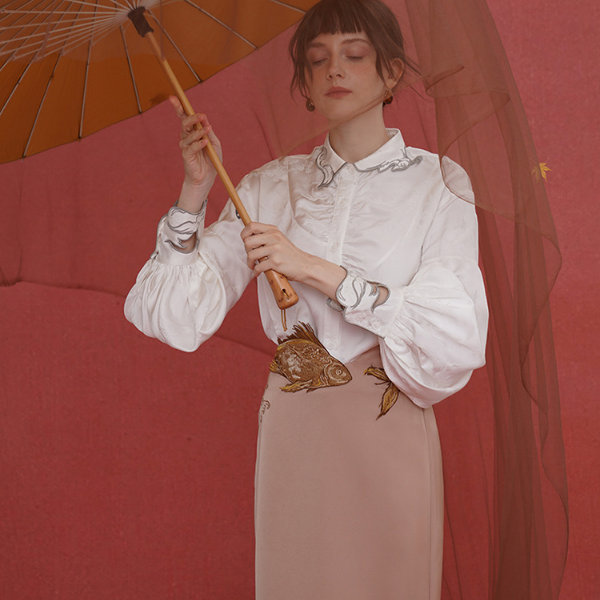 アジアテイストレトロシャツ AU-458