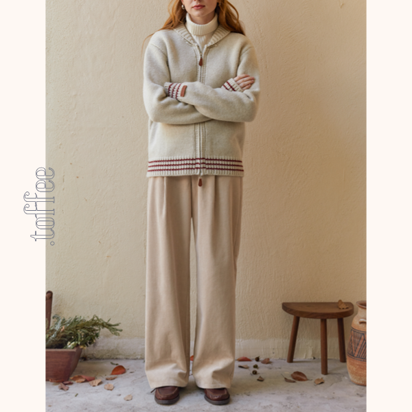 【2color】ハイウエストコーデュロイパンツ Z00523