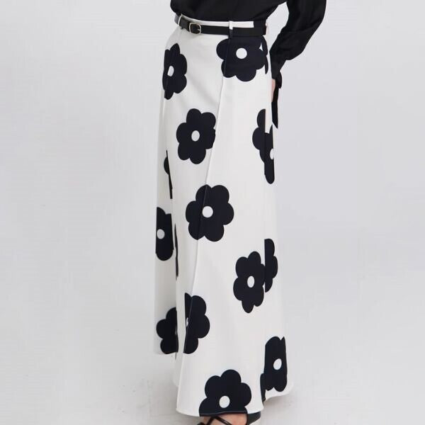 フラワープリントロングスカート Z00212