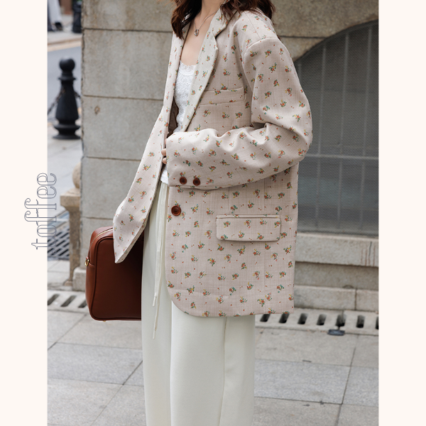 小花柄ルーズジャケット Z00395