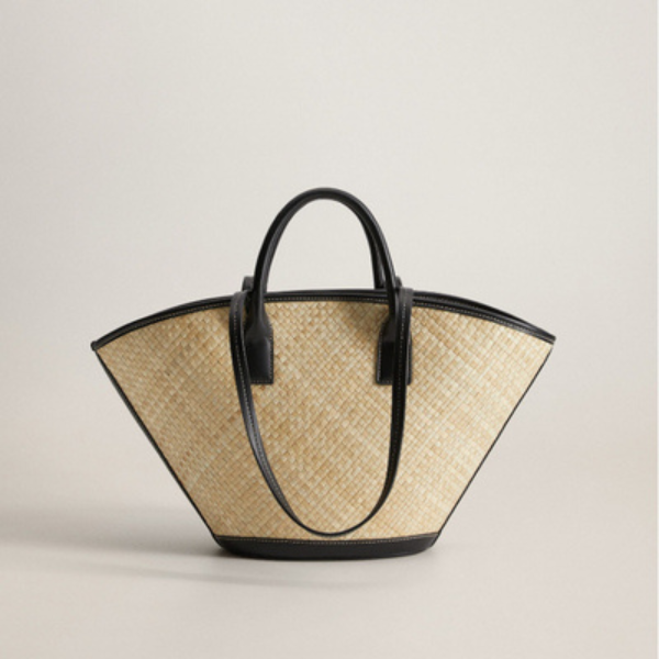天然ラフィアショルダートートバッグ  su0044